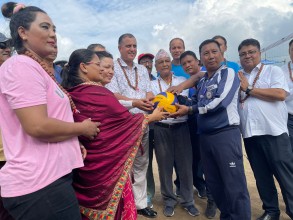 झापाको दमकमा महिला भलिबल सुरु    